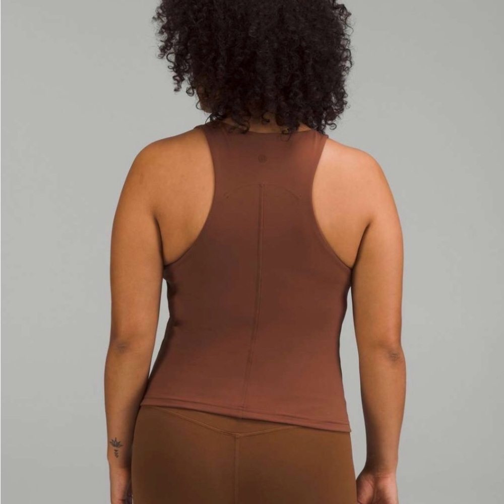 Lululemon InStill Tank Top With Removable Bra-Cups Roasted Brown Size 10 - Picture 2 of 6